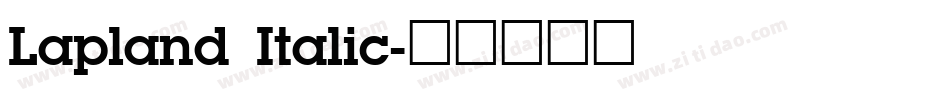 Lapland Italic字体转换